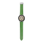 Per Samsung Galaxy Watch5 40mm / 44mm Litchi cinturino in vera pelle, Black Buckle, Silver Buckle