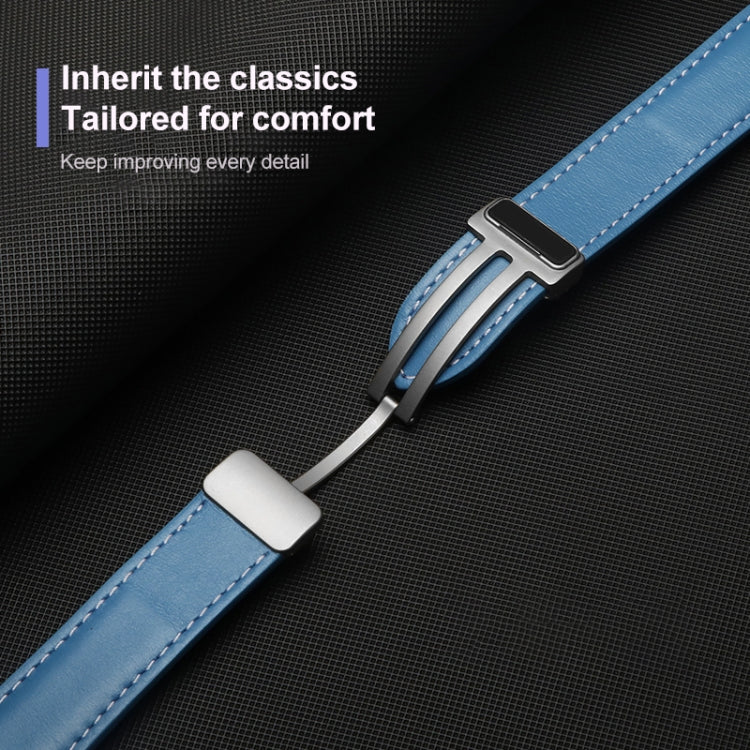 Per Samsung Galaxy Watch5 40mm / 44mm Cinturino in vera pelle intrecciata, Black Buckle, Silver Buckle
