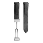 Per Samsung Galaxy Watch5 40mm / 44mm Cinturino in vera pelle intrecciata, Black Buckle, Silver Buckle