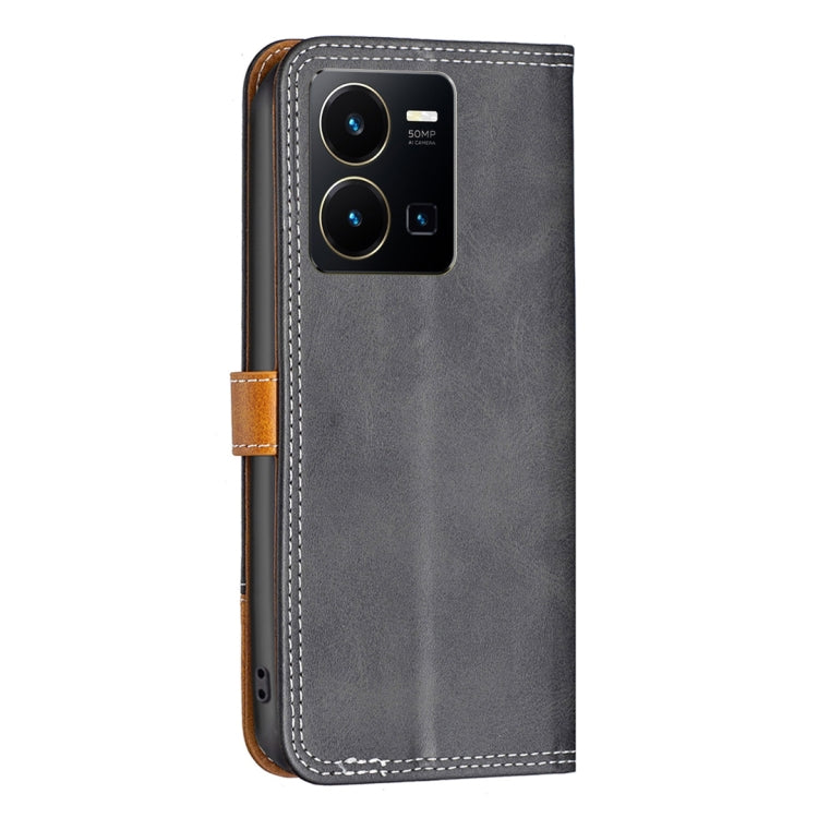 Custodia per telefono in pelle con doppio filo per cucire abbinato, For vivo Y35/Y22, For Xiaomi Redmi A1/A1+, For Samsung Galaxy A04 4G, For Samsung Galaxy A23e 5G