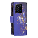 Custodia in pelle per telefono con cerniera modello disegno colorato, For vivo Y35/Y22, For Xiaomi Redmi A1/Redmi A1+, For Samsung Galaxy A04 4G