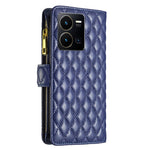 Custodia per cellulare a conchiglia in pelle con portafoglio con cerniera Diamond Lattice, For vivo Y35/Y22, For Xiaomi Redmi A1/A1+, For Samsung Galaxy A04 4G, For Samsung Galaxy A23e 5G