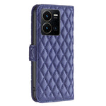 Custodia per telefono a conchiglia in pelle con portafoglio Diamond Lattice, For vivo Y35/Y22, For Xiaomi Redmi A1/A1+, For Samsung Galaxy A04 4G, For Samsung Galaxy A23e 5G