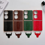 Custodia per telefono con placcatura nano serie Weilai in vera pelle, For OPPO Reno8, For OPPO Reno8 Pro, For Huawei P50 Pocket