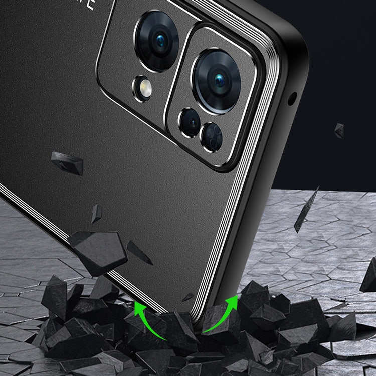 Custodia per telefono in metallo satinato, For Huawei nova 7 Pro, For Huawei nova 7, For Huawei nova 8 Pro, For Huawei nova 8, For OPPO Reno7 Pro, For OPPO Reno7