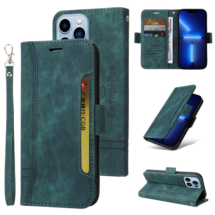 BETOPNICE Custodia per telefono in pelle con fibbia a doppio lato, For iPhone 13 mini, For iPhone 13, For iPhone 13 Pro, For iPhone 13 Pro Max