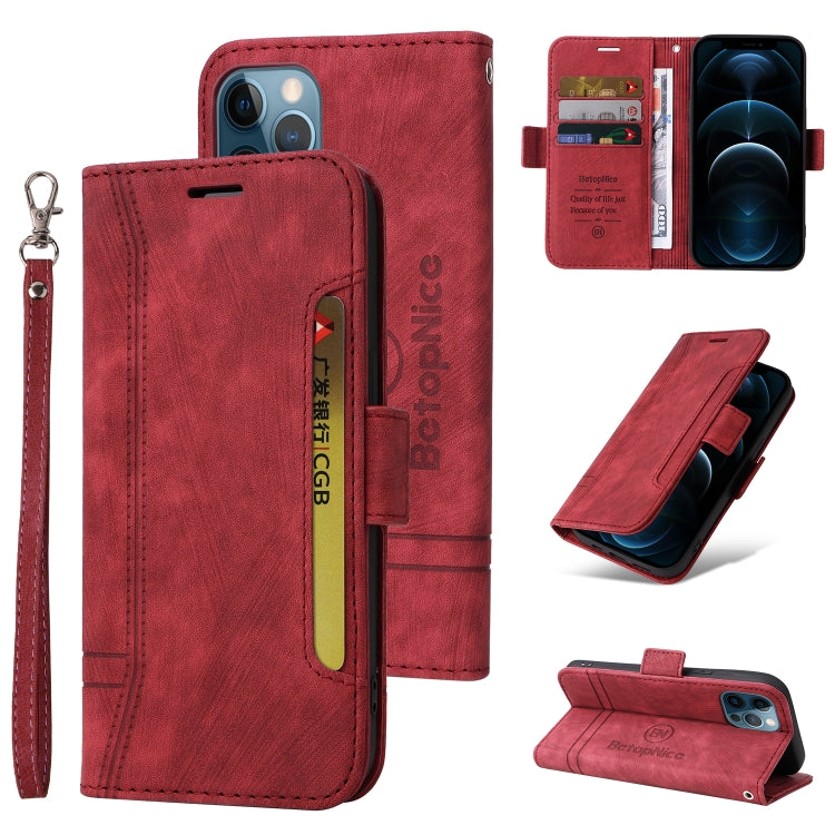 BETOPNICE Custodia per telefono in pelle con fibbia a doppio lato, For iPhone 12 mini, For iPhone 12 / 12 Pro, For iPhone 12 Pro Max, For iPhone 11