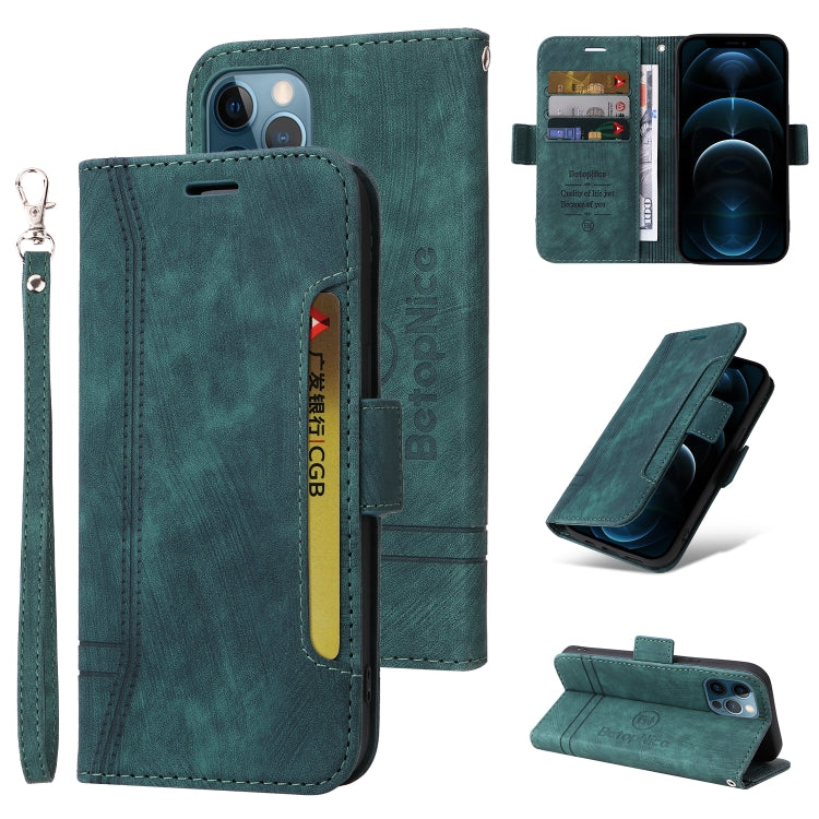 BETOPNICE Custodia per telefono in pelle con fibbia a doppio lato, For iPhone 12 mini, For iPhone 12 / 12 Pro, For iPhone 12 Pro Max, For iPhone 11