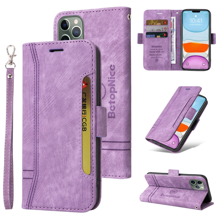 BETOPNICE Custodia per telefono in pelle con fibbia a doppio lato, For iPhone 11 Pro, For iPhone 11 Pro Max, For iPhone X / XS, For iPhone XR