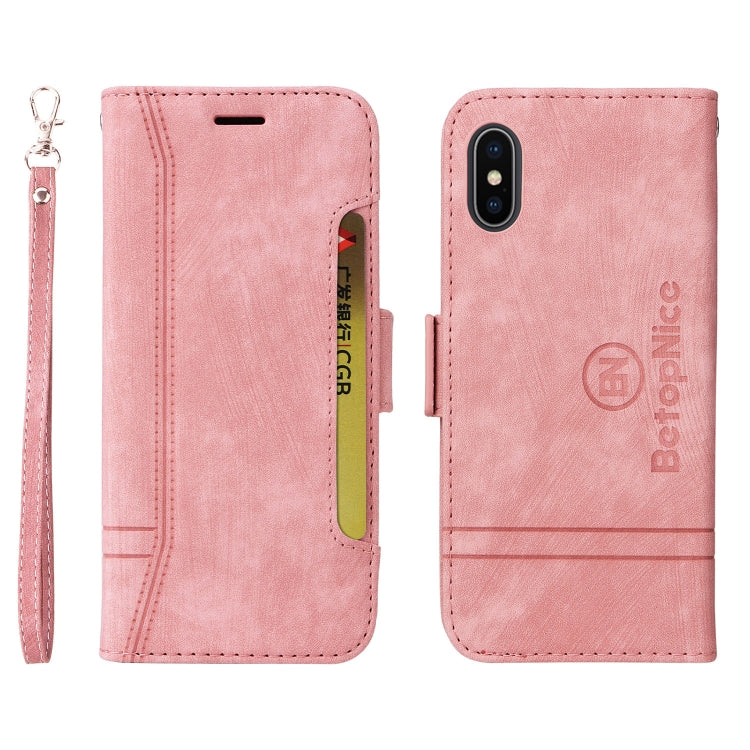 BETOPNICE Custodia per telefono in pelle con fibbia a doppio lato, For iPhone XS Max, For iPhone SE 2022 / SE 2020 / 7 / 8, For iPhone 7 Plus / 8 Plus