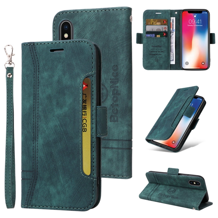 BETOPNICE Custodia per telefono in pelle con fibbia a doppio lato, For iPhone XS Max, For iPhone SE 2022 / SE 2020 / 7 / 8, For iPhone 7 Plus / 8 Plus