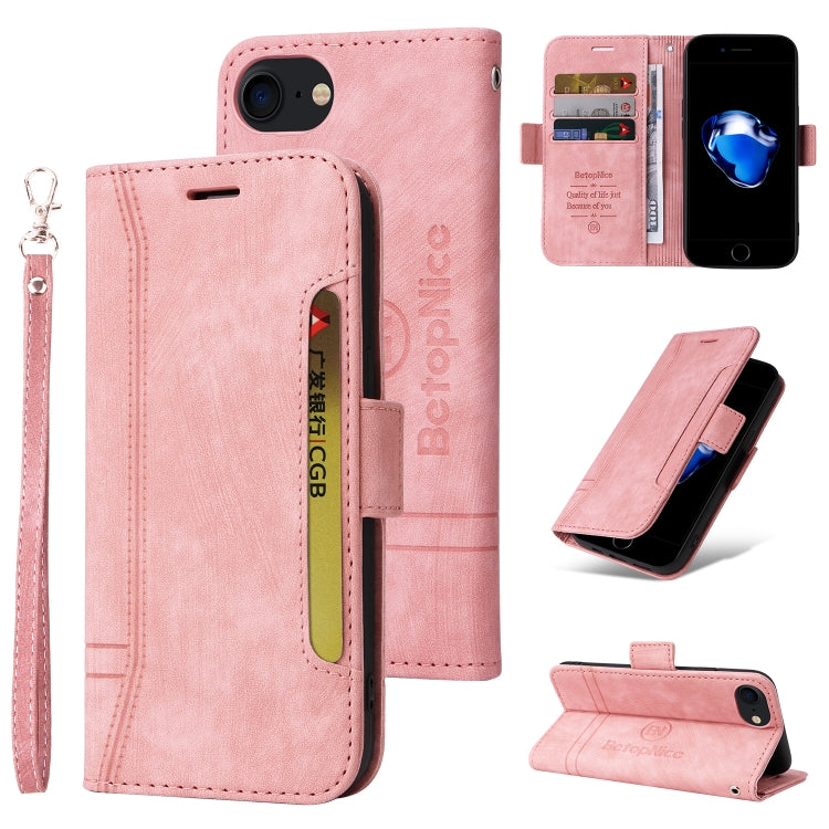 BETOPNICE Custodia per telefono in pelle con fibbia a doppio lato, For iPhone XS Max, For iPhone SE 2022 / SE 2020 / 7 / 8, For iPhone 7 Plus / 8 Plus