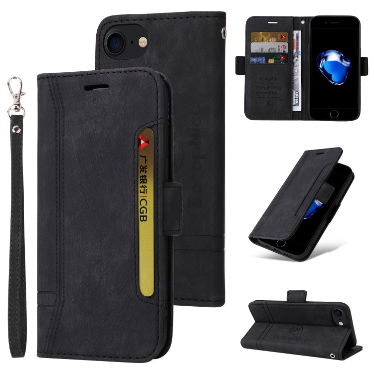 BETOPNICE Custodia per telefono in pelle con fibbia a doppio lato, For iPhone XS Max, For iPhone SE 2022 / SE 2020 / 7 / 8, For iPhone 7 Plus / 8 Plus
