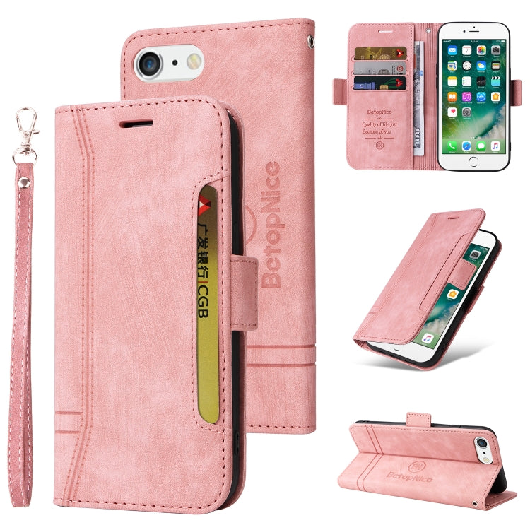BETOPNICE Custodia per telefono in pelle con fibbia a doppio lato, For iPhone XS Max, For iPhone SE 2022 / SE 2020 / 7 / 8, For iPhone 7 Plus / 8 Plus
