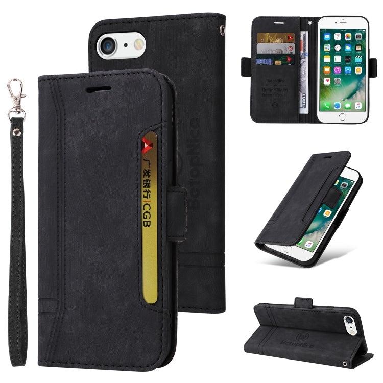 BETOPNICE Custodia per telefono in pelle con fibbia a doppio lato, For iPhone XS Max, For iPhone SE 2022 / SE 2020 / 7 / 8, For iPhone 7 Plus / 8 Plus