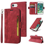 BETOPNICE Custodia per telefono in pelle con fibbia a doppio lato, For iPhone XS Max, For iPhone SE 2022 / SE 2020 / 7 / 8, For iPhone 7 Plus / 8 Plus