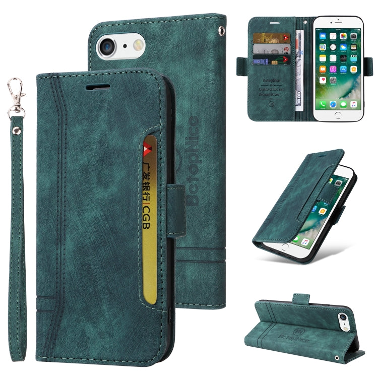 BETOPNICE Custodia per telefono in pelle con fibbia a doppio lato, For iPhone XS Max, For iPhone SE 2022 / SE 2020 / 7 / 8, For iPhone 7 Plus / 8 Plus