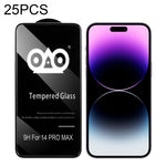 Pellicola in vetro temperato per airbag antiurto da 25 pezzi, For iPhone 14 Pro Max (25 PCS), For iPhone 14 Pro (25 PCS)