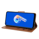 Custodia per cellulare in pelle flip orizzontale goffrata farfalla, For Asus Zenfone 9