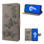 Custodia per cellulare in pelle flip orizzontale goffrata farfalla, For Asus Zenfone 9