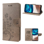 Custodia per cellulare in pelle con motivo floreale a farfalla, For Motorola Moto G42, For OnePlus 10T, For Samsung Galaxy A04