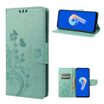 Custodia per cellulare in pelle con motivo floreale a farfalla, For Asus Zenfone 9