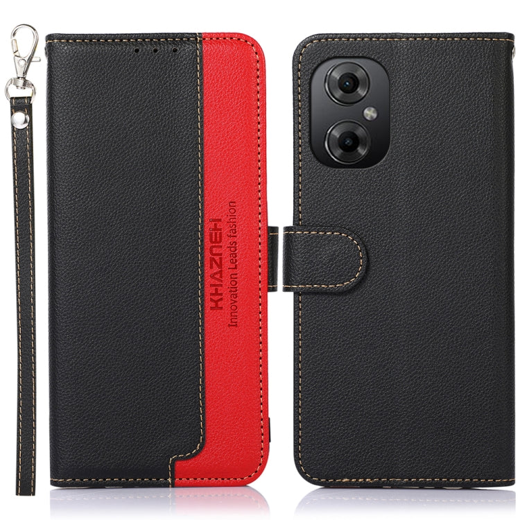 KHAZNEH Custodia per telefono RFID in pelle con texture Litchi, For Xiaomi Poco M4 5G, For Xiaomi Poco M5 5G / 4G