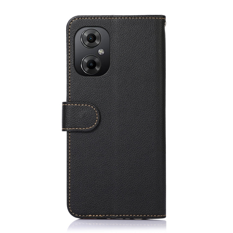 KHAZNEH Custodia per telefono RFID in pelle con texture Litchi, For Xiaomi Poco M4 5G, For Xiaomi Poco M5 5G / 4G