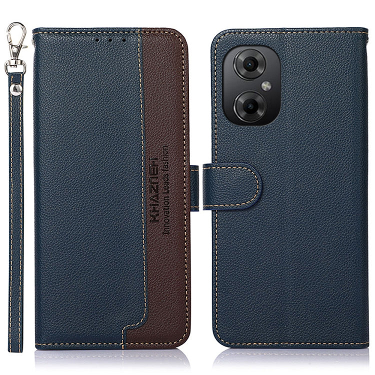 KHAZNEH Custodia per telefono RFID in pelle con texture Litchi, For Xiaomi Poco M4 5G, For Xiaomi Poco M5 5G / 4G