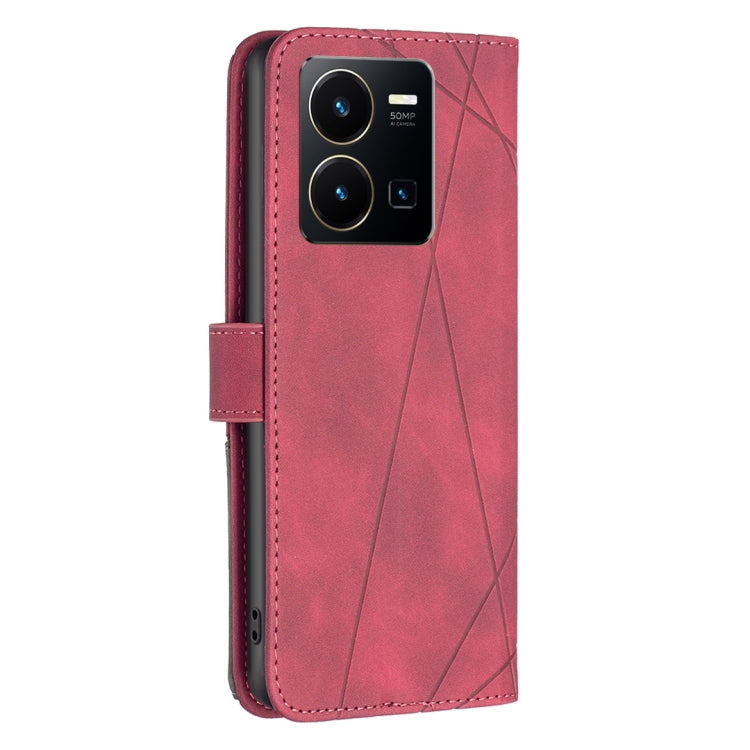 Custodia per telefono in pelle con struttura a rombo con fibbia magnetica, For vivo Y35 / Y22, For Xiaomi Redmi A1, For Samsung Galaxy A04 4G, For Samsung Galaxy A23e 5G