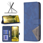 Custodia per telefono in pelle con struttura a rombo con fibbia magnetica, For vivo Y35 / Y22, For Xiaomi Redmi A1, For Samsung Galaxy A04 4G, For Samsung Galaxy A23e 5G