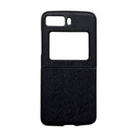 Custodia per telefono in PU con struttura in legno, For Motorola Moto Razr 2022