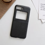 Custodia per telefono in PU con struttura in legno, For Motorola Moto Razr 2022