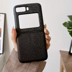 Custodia per telefono in PU con struttura in legno, For Motorola Moto Razr 2022