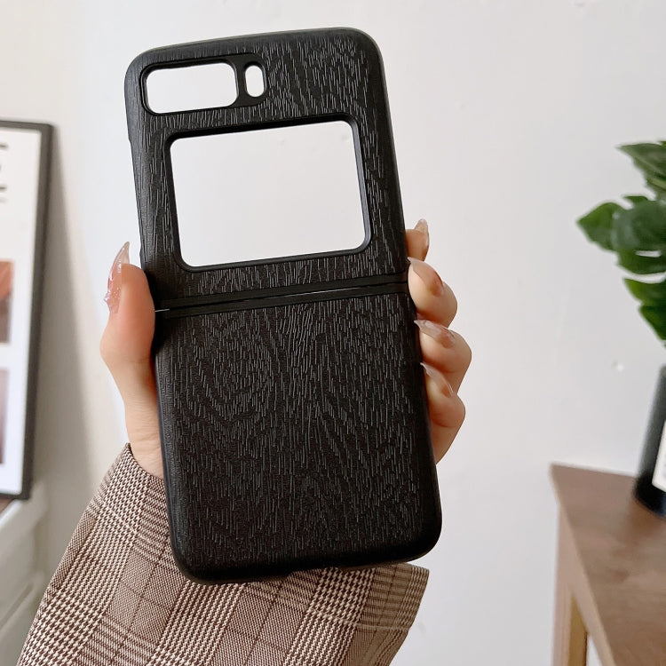 Custodia per telefono in PU con struttura in legno, For Motorola Moto Razr 2022
