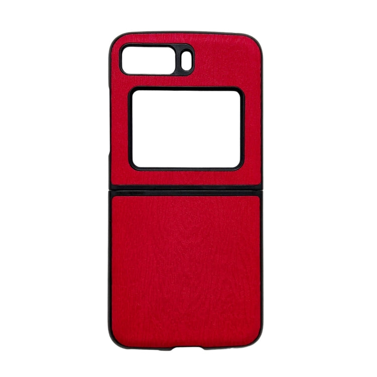Custodia per telefono in PU con struttura in legno, For Motorola Moto Razr 2022