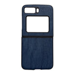 Custodia per telefono in PU con struttura in legno, For Motorola Moto Razr 2022