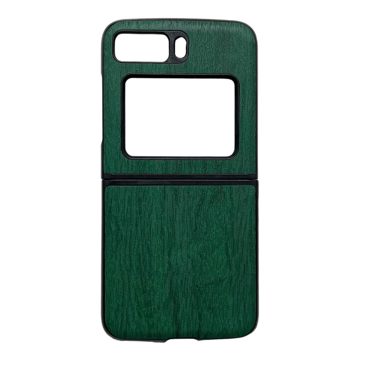Custodia per telefono in PU con struttura in legno, For Motorola Moto Razr 2022