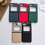 Custodia per telefono in PU con struttura in legno, For Motorola Moto Razr 2022