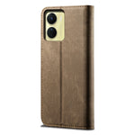 Custodia per telefono in pelle con texture denim, For vivo Y16 4G Global/Y02s 4G Global, For vivo Y35 4G Global/Y22/Y22s, For vivo Y77 5G Malaysian/Y77e Global