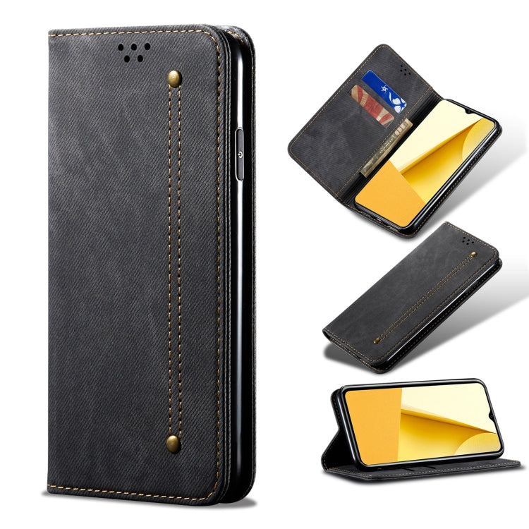 Custodia per telefono in pelle con texture denim, For vivo Y16 4G Global/Y02s 4G Global, For vivo Y35 4G Global/Y22/Y22s, For vivo Y77 5G Malaysian/Y77e Global