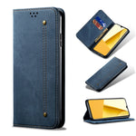 Custodia per telefono in pelle con texture denim, For vivo Y16 4G Global/Y02s 4G Global, For vivo Y35 4G Global/Y22/Y22s, For vivo Y77 5G Malaysian/Y77e Global