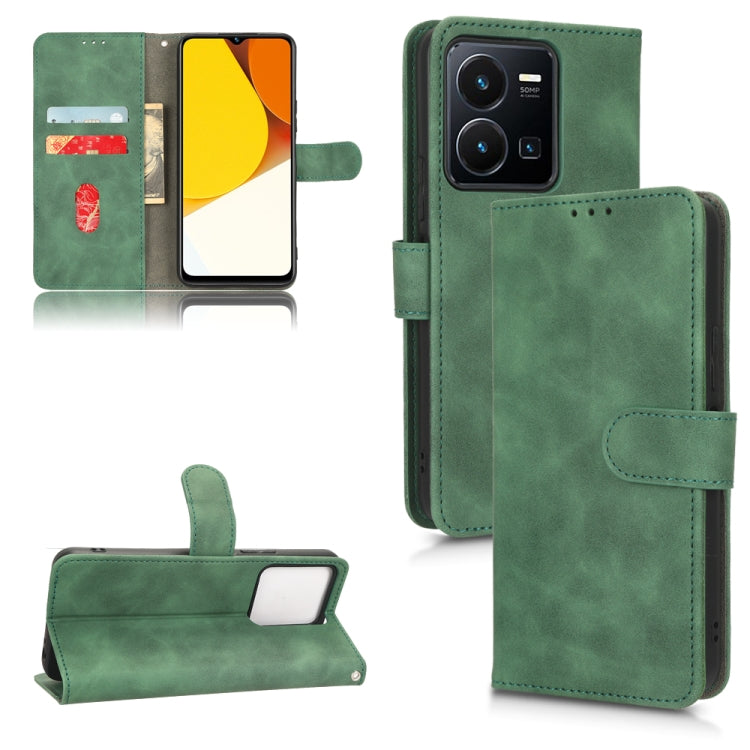 Custodia per telefono in pelle con vibrazione magnetica Skin Feel, For Realme V23 5G / OPPO A57 5G, For vivo Y22s / Y35, For Cubot X50, For Motorola Edge 30 Lite / 30 Neo