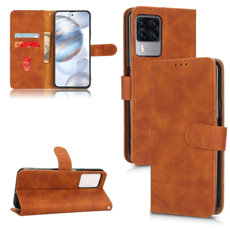 Custodia per telefono in pelle con vibrazione magnetica Skin Feel, For Realme V23 5G / OPPO A57 5G, For vivo Y22s / Y35, For Cubot X50, For Motorola Edge 30 Lite / 30 Neo