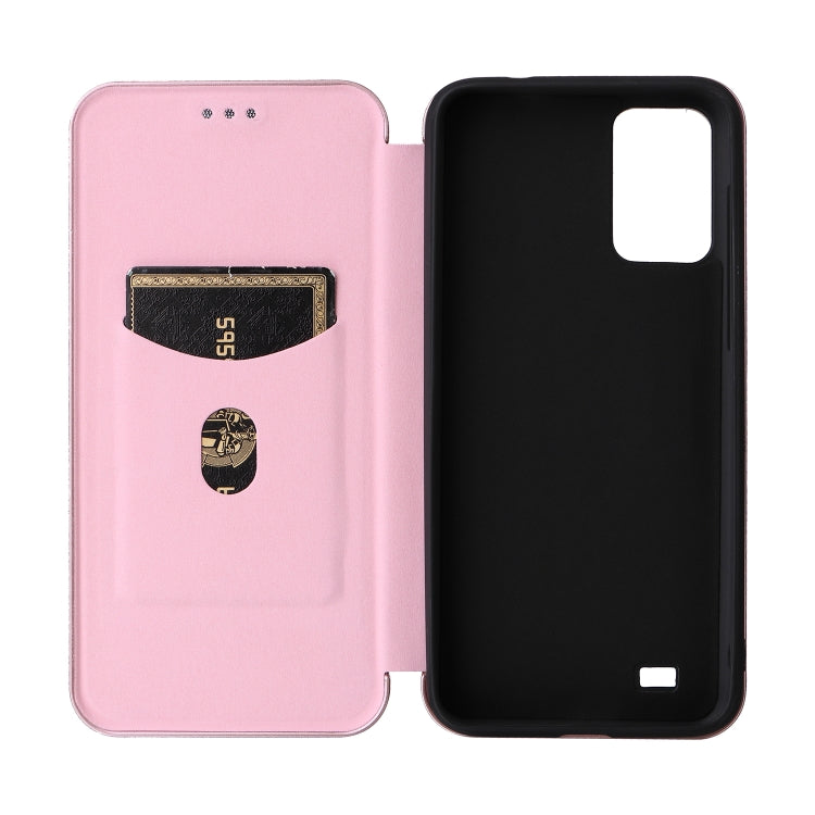 Custodia per telefono in pelle con trama in fibra di carbonio, For Oukitel C31, For vivo Y22s / Y35, For Cubot X50, For Samsung Galaxy A04 4G, For Sony Xperia 5 IV