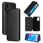 Custodia per telefono in pelle con trama in fibra di carbonio, For Oukitel C31, For vivo Y22s / Y35, For Cubot X50, For Samsung Galaxy A04 4G, For Sony Xperia 5 IV