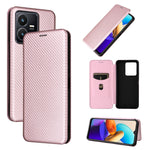 Custodia per telefono in pelle con trama in fibra di carbonio, For Oukitel C31, For vivo Y22s / Y35, For Cubot X50, For Samsung Galaxy A04 4G, For Sony Xperia 5 IV