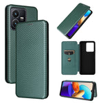 Custodia per telefono in pelle con trama in fibra di carbonio, For Oukitel C31, For vivo Y22s / Y35, For Cubot X50, For Samsung Galaxy A04 4G, For Sony Xperia 5 IV