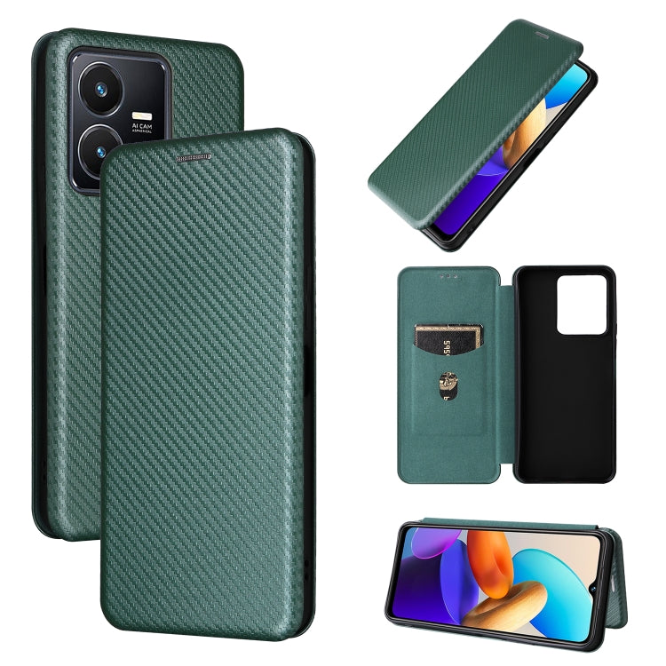 Custodia per telefono in pelle con trama in fibra di carbonio, For Oukitel C31, For vivo Y22s / Y35, For Cubot X50, For Samsung Galaxy A04 4G, For Sony Xperia 5 IV