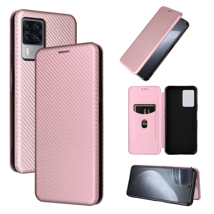 Custodia per telefono in pelle con trama in fibra di carbonio, For Oukitel C31, For vivo Y22s / Y35, For Cubot X50, For Samsung Galaxy A04 4G, For Sony Xperia 5 IV